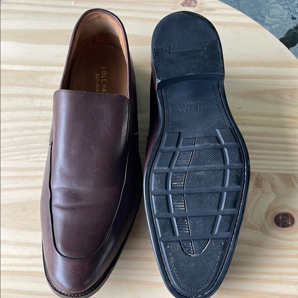 Cole Haan Brown Leather Slip-On Loafers Classic Design - Picture 11 of 16